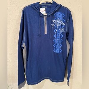 Crazy Shirts XL Manta Ray Quarter Zip Hoodie NWT